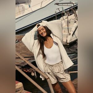 Free People NWT Nightingale Cardi in optic white size large